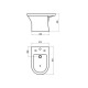 SANITARIO BIDET VARESE BLANCO BRILLO PARA BAÑO LOZA 000