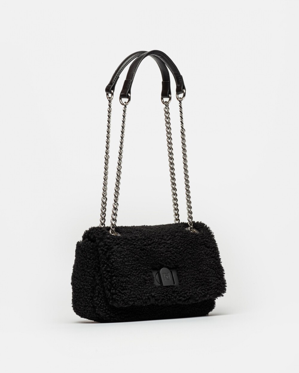 Bandolera Connie En Efecto Cuero Obejita Negro