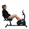 Bicicleta Fija Horizontal Active - Odómetro Pulsómetro Negro
