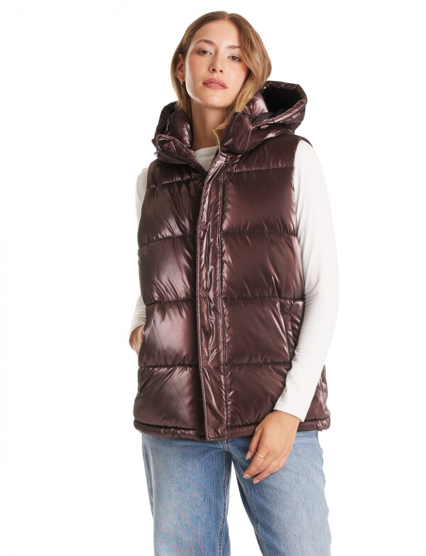 Chaleco Abrigo Puffer MARRON