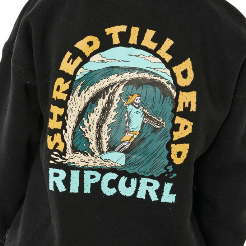 Buzo Rip Curl Shred Till Dead Crew Niño - Negro Buzo Rip Curl Shred Till Dead Crew Niño - Negro