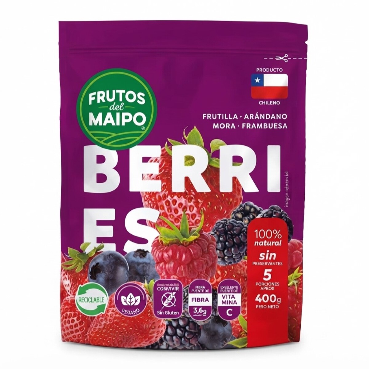 Mix Berries Frutos Del Maipo 400 Grs 