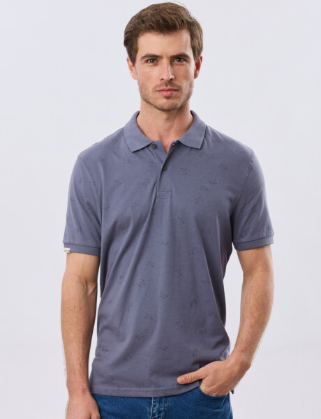 REMERA POLO ESTAMPADA JERSEY Indigo
