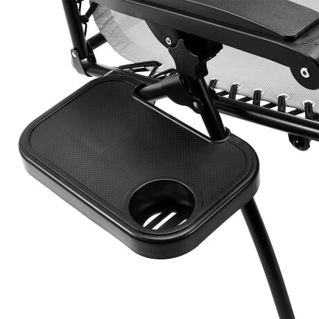 Silla Reposera Plegable C/posavaso Camping Portátil Gris