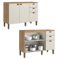 COCINA MODULADA 2,71 MT CAPUCCINO/OFF WHITE - FINESSE COCINA MODULADA 2,71 MT CAPUCCINO/OFF WHITE - FINESSE