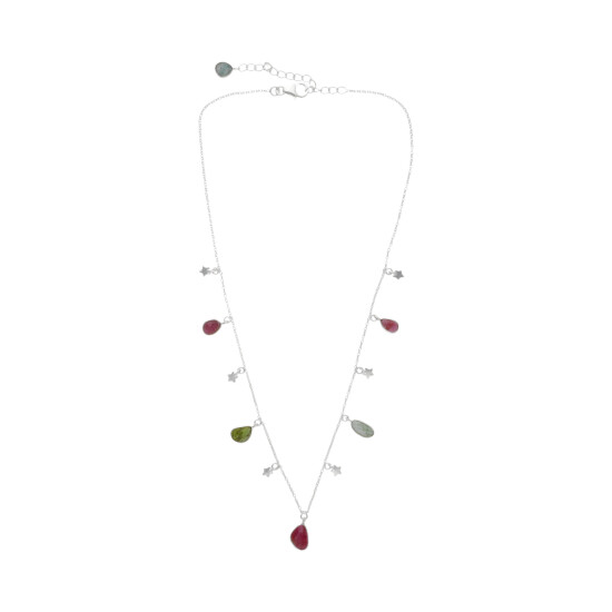 Collar Cadena Karvik Turmalinas Plata 925 0
