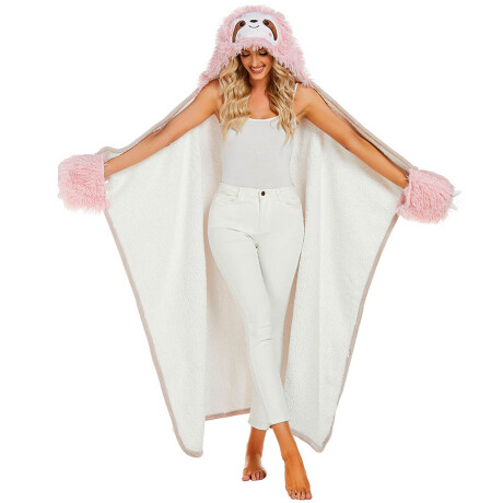 Manta Pijama Polar Adulto Oso Perezoso Capucha Vst007009-oso