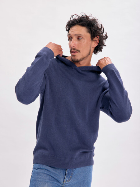 Buzo punto doble capa Azul