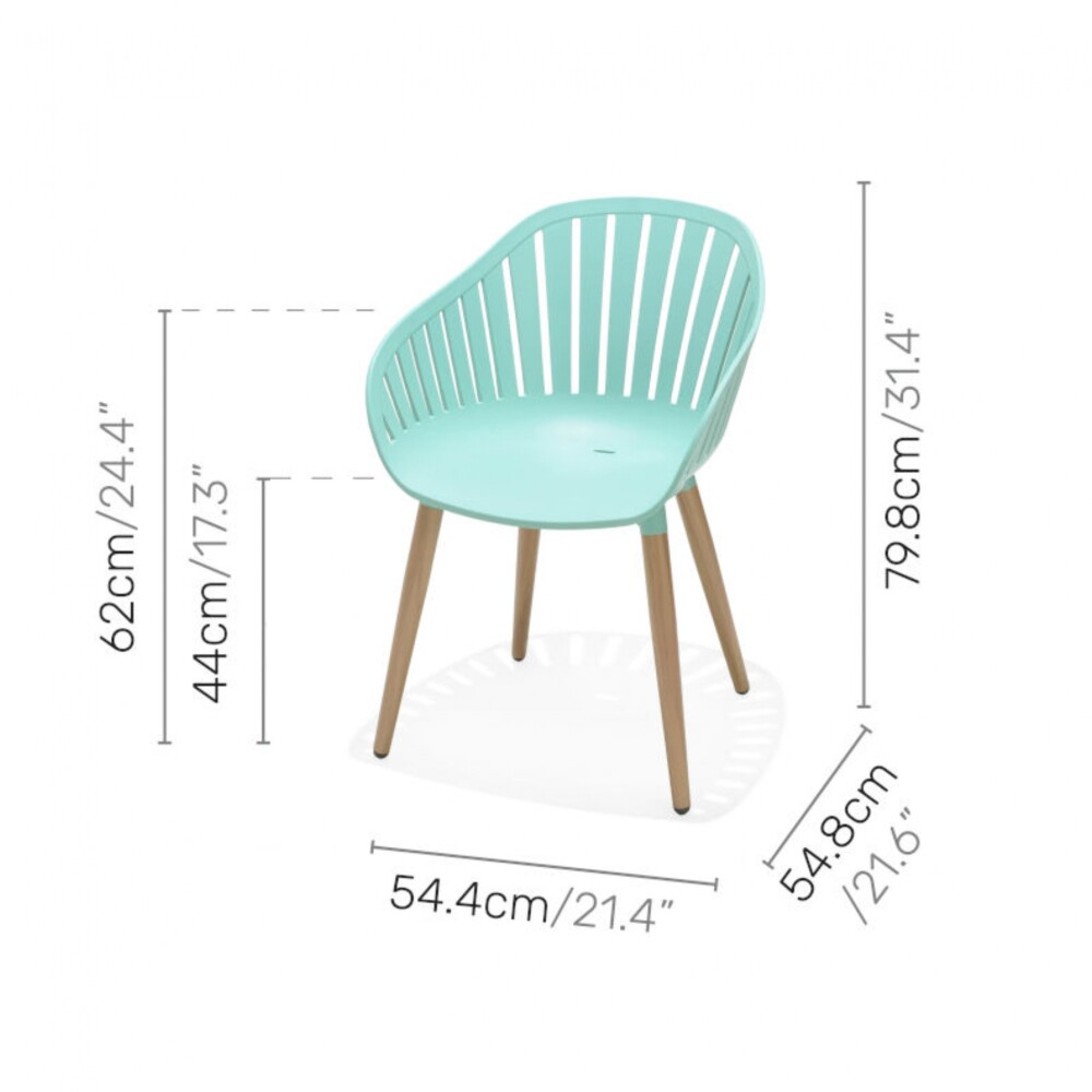 Juego de Mesa y sillas de Jardín - Nassau Verde