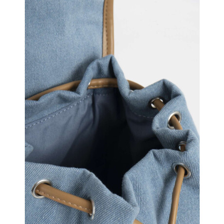 Mochila Denim Back To School Azul Celeste