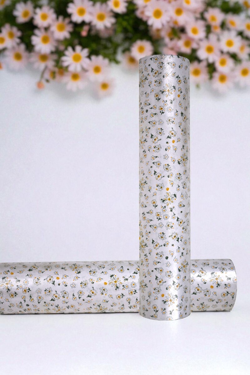 Papel Regalo Bobina 60cm x 100mts - DAISIES 