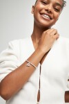 PULSERA DE BOLAS BAÑADAS EN PLATA DE LEY CON CRISTAL ROSA Pulsera