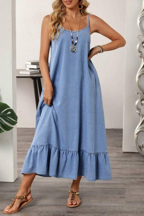 Vestido CAROLINA denim largo Vestido CAROLINA denim largo