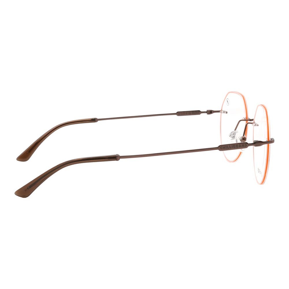 Lentes De Vista Ultralight Redondo De Acero Inoxidable Marrón/Marrón