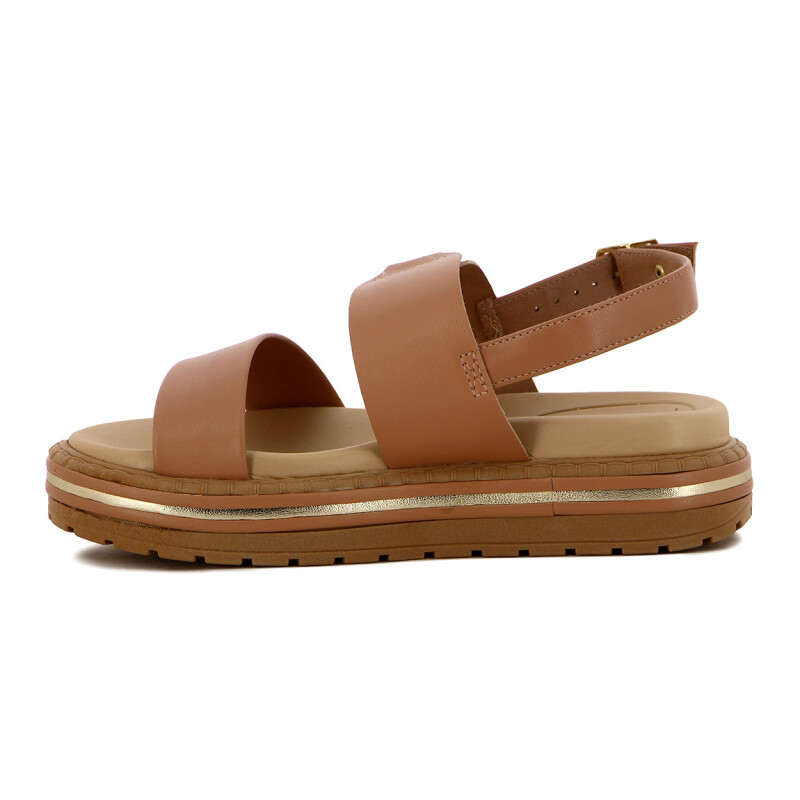 Sandalia Mujer Beira Rio Dos Tiras Y Hebilla Rosa Claro