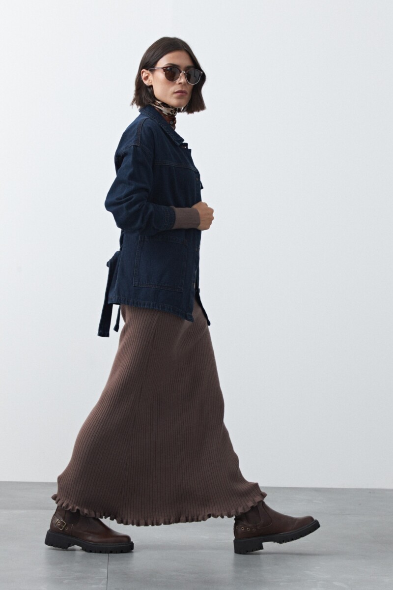 FALDA ROBINE Marrón oscuro