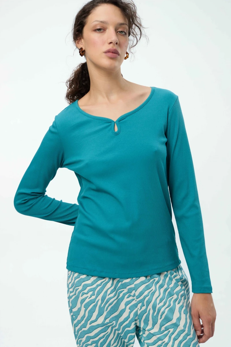 Camiseta Cava - Azul Petróleo 