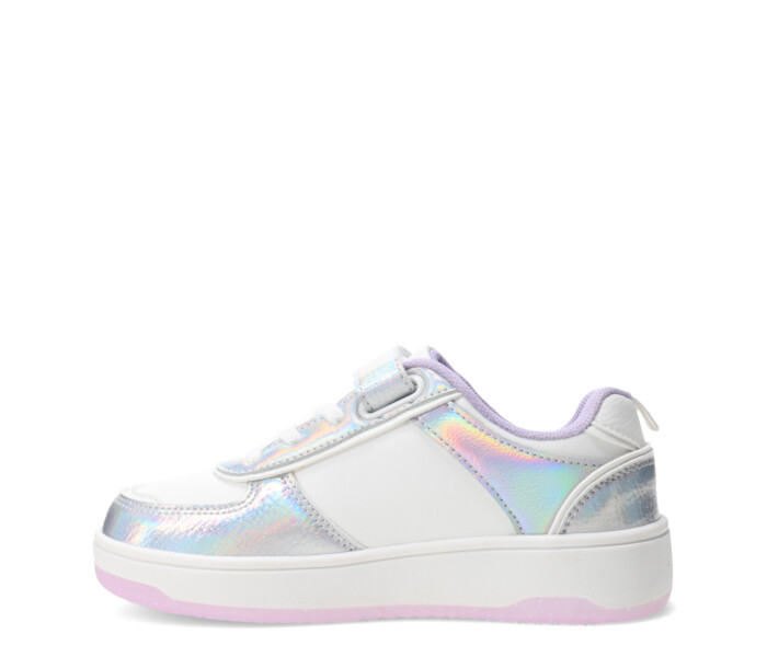 Championes de Niña MINI Miss Carol GAETAN Con velcro y cordones Blanco - Plateado