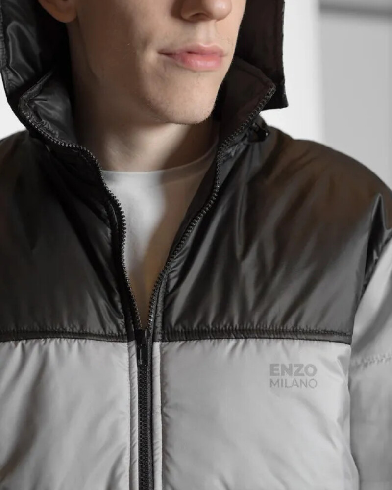 CHAQUETA PUFFER GRIS