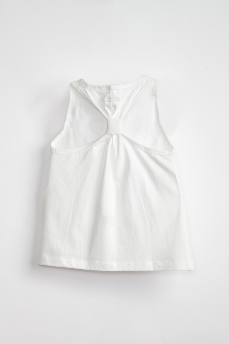 Musculosa Nudo Espalda Blanca