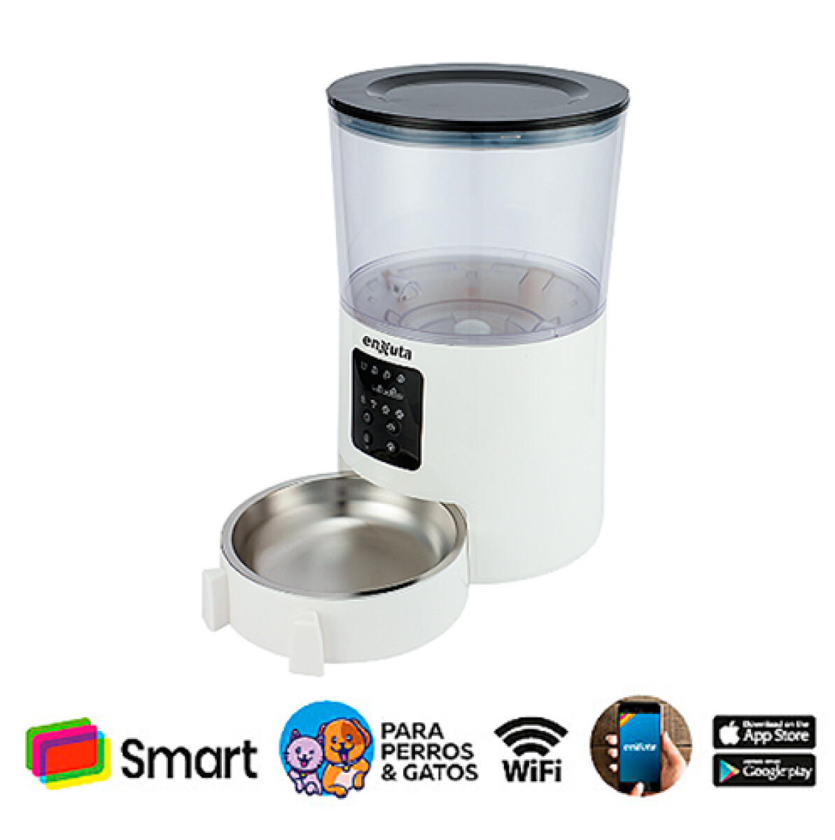 DISPENSADOR de MASCOTAS ENXUTA SDAENXDMS242 - Smart 4L -Blan - N/A 