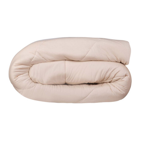 ACOLCHADO 1 PLAZA ALGODON NATURAL-BEIGE MALLA JERSEY CRUDO