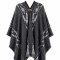 Poncho Bagual Guarda Gris Oscuro y Crudo