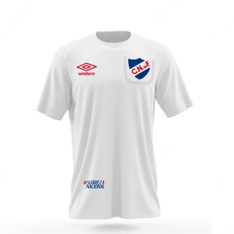 T-Shirt manga corta L. Suarez Nacional Junior Azul Marino, Blanco