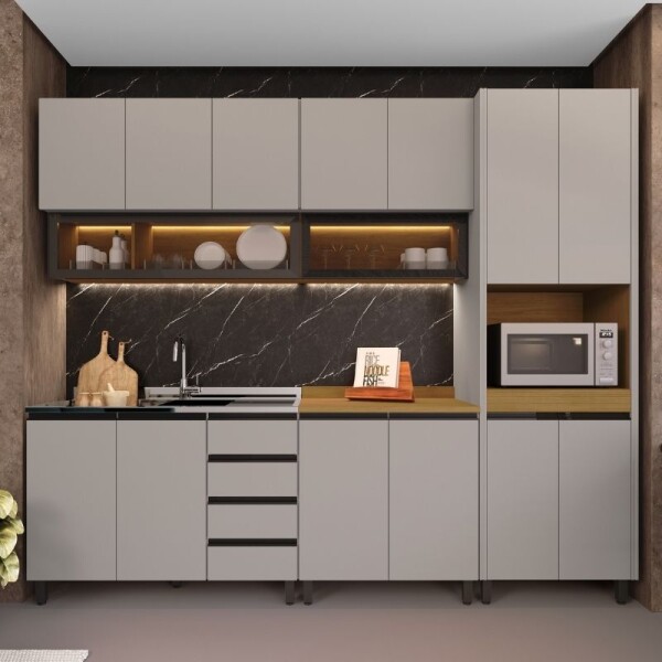 COCINA MODULADA 2.7 MT CON LUZ - ALMA COCINA MODULADA 2.7 MT CON LUZ - ALMA
