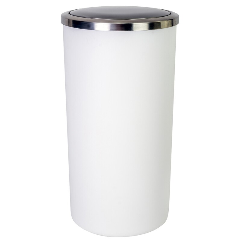 Papelera Lenox con tapa basculante 35L Blanco
