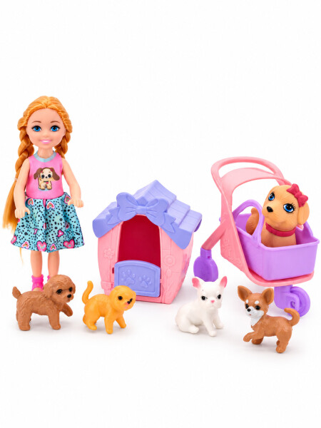 MUÑECA DONNA CON MASCOTAS 2 O +