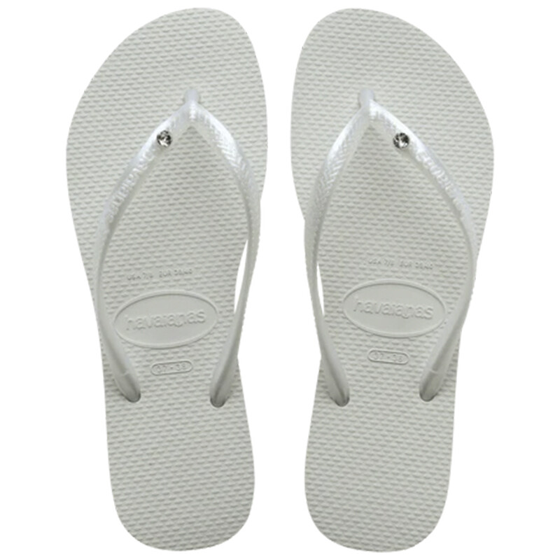 Ojotas Havaianas Slim Crystal Swarovski II Blanco