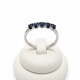 Anillo con zafiros en riel Anillo con zafiros en riel