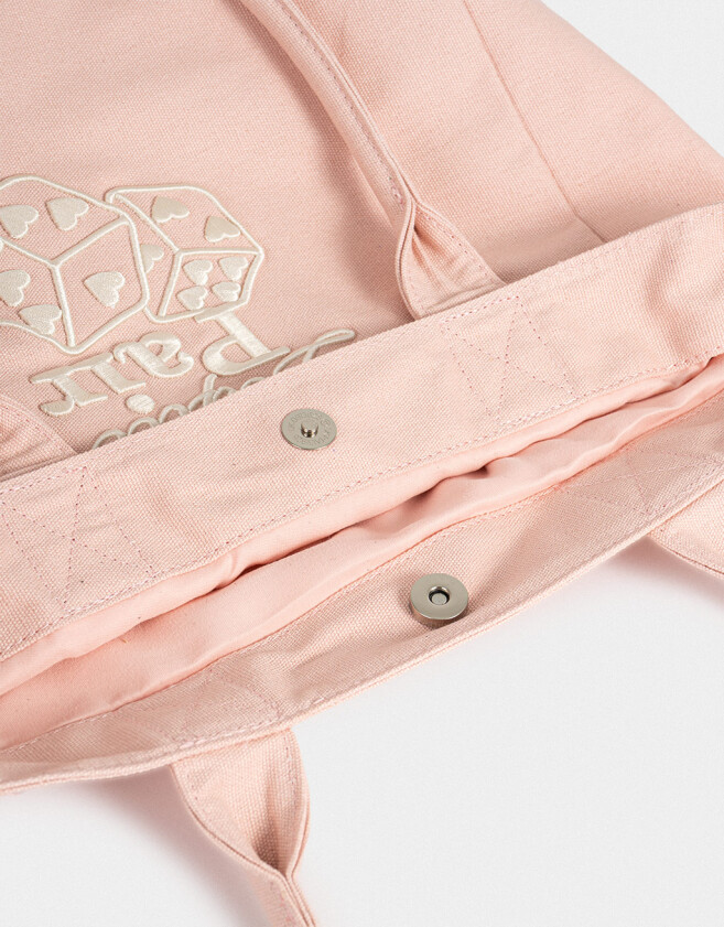 Shopper Cartera Shopper Bordada - Rosa Viejo