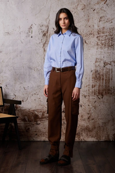 TROUSERS PIVINO Marron