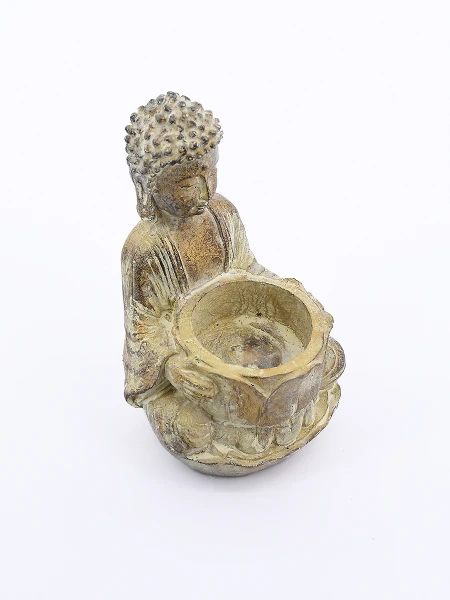 BUDA POLIRES CON PORTA VELA NATURAL