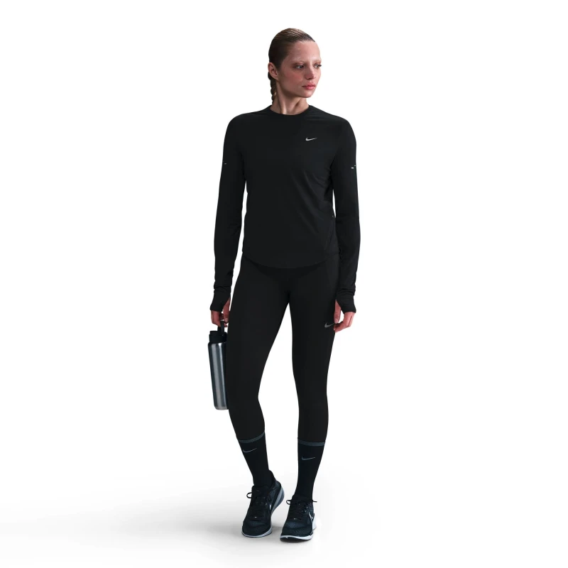 Remera Nike Swift Dri-Fit Uv Manga Larga Media larga de Mujer Negro