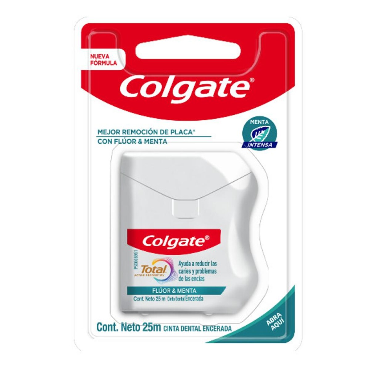 Hilo Dental Colgate Total 12 Flúor Y Menta 25 Mts. 