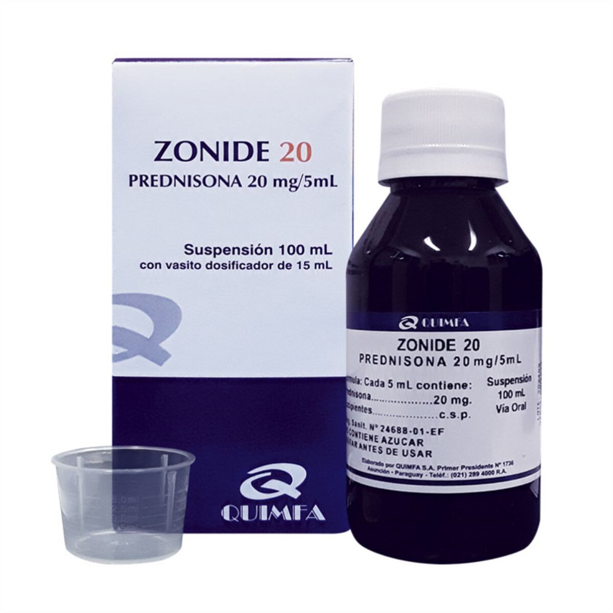 ZONIDE 20 MG SUSP. FR. X 100 ML. 