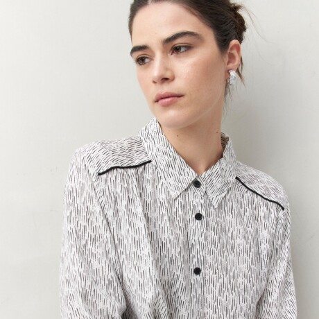 CAMISA ALTHEA Negro/Blanco