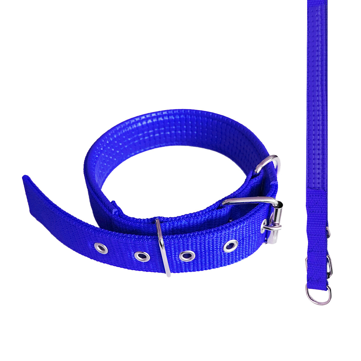 Collar 3cm Perros Acolchado Cómodo Ajustable Suave - Color azul 