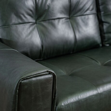 Sillón Cuero Raffaello 3 Cuerpos Verde U