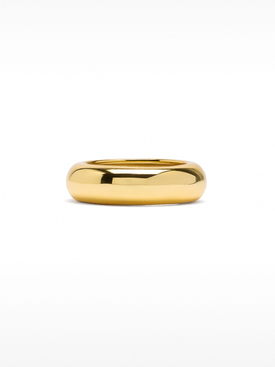 Anillo Redondeado Para Meñique - Plata De Ley 925 dorado