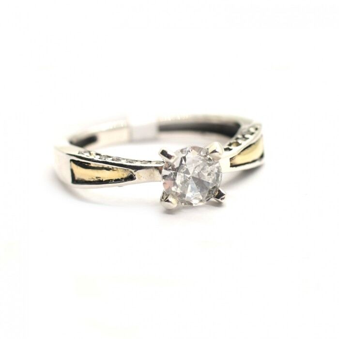 Anillo en Oro y Plata 925 con Zirconias Anillo en Oro y Plata 925 con Zirconias