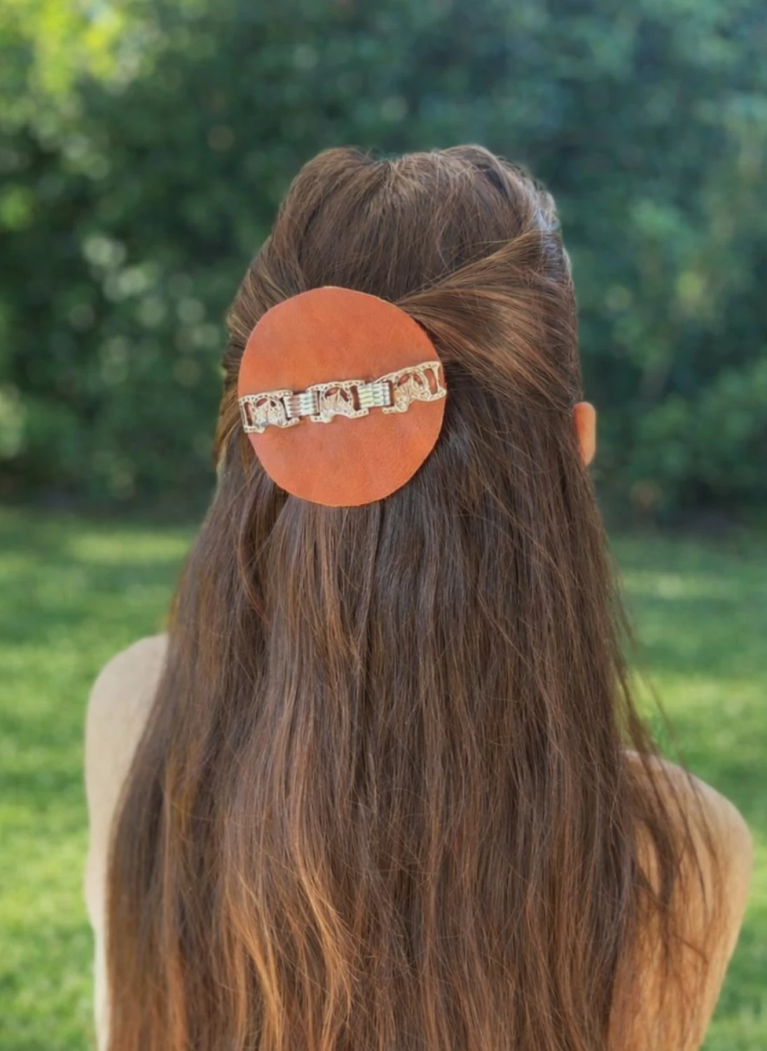 Round Leather Headpiece