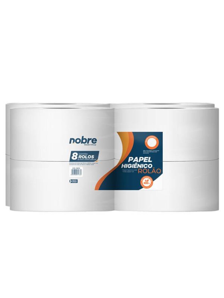 PAPEL HIGIÉNICO EXTRA BLANCO 500MT, 8 ROLLOS 