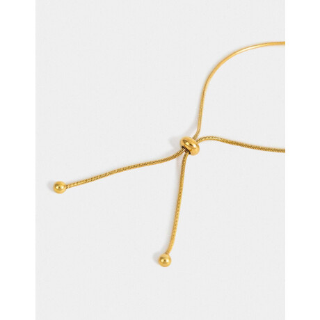 Pulsera Flexible Acero Quirúrgico Con Dije Dorado