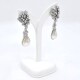 Caravanas En Oro 18K Blanco, Brillantes Y Madre Perla Caravanas En Oro 18K Blanco, Brillantes Y Madre Perla