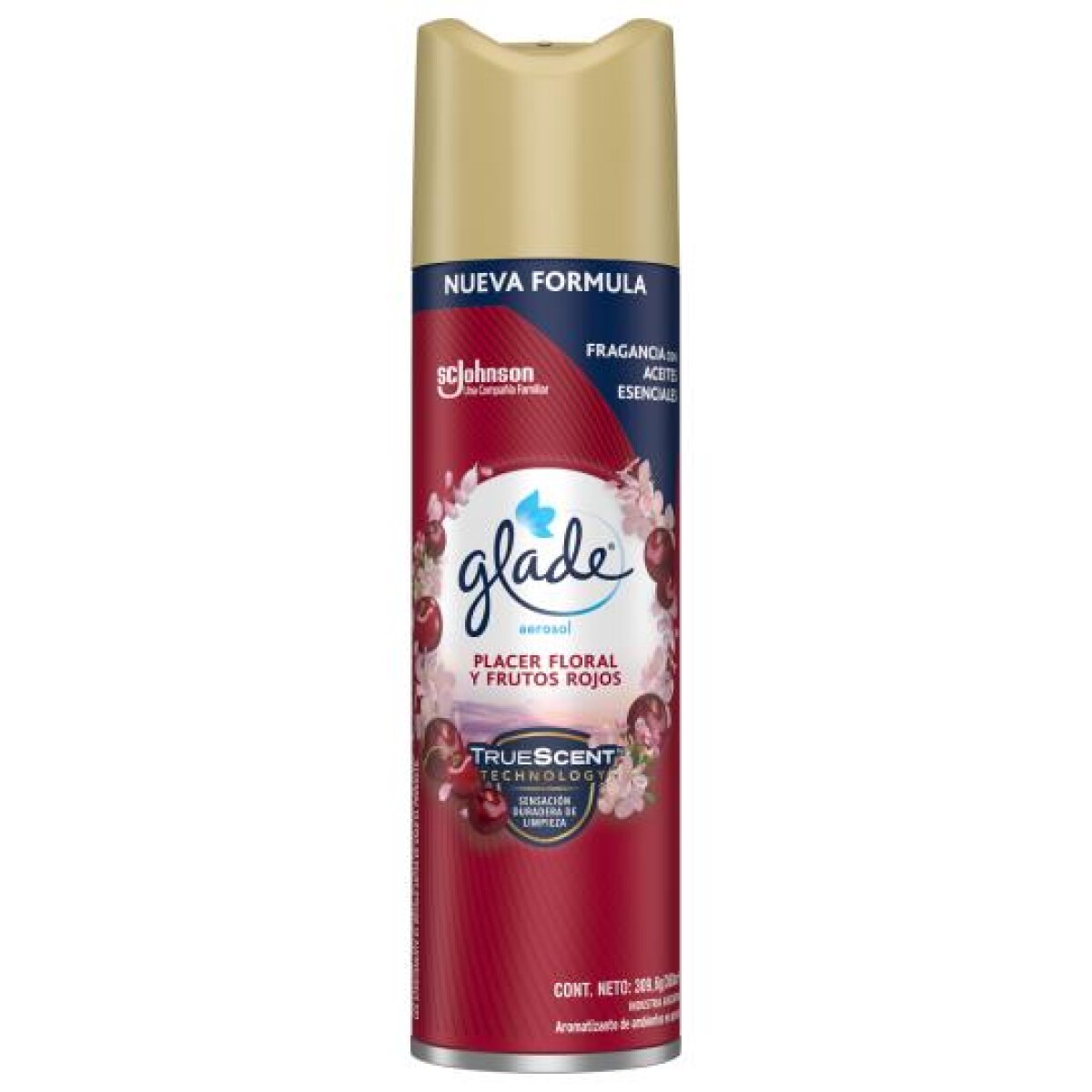 DESODORANTE GLADE AEROSOL FRUTOS ROJOS, 360CC 