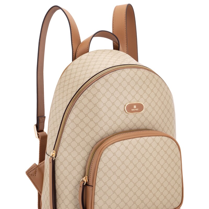 Tahera Medium Backpack New Khaki Logo/dark Camel